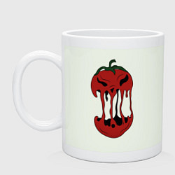 Кружка керамическая Агрессивный красный помидор, цвет: фосфор