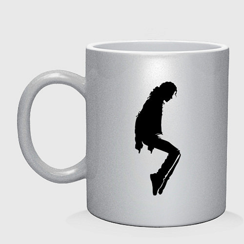 Кружка Силуэт Майкла Джексона - Minimalism / Серебряный – фото 1