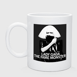 Кружка керамическая Lady gaga the fame monster, цвет: белый