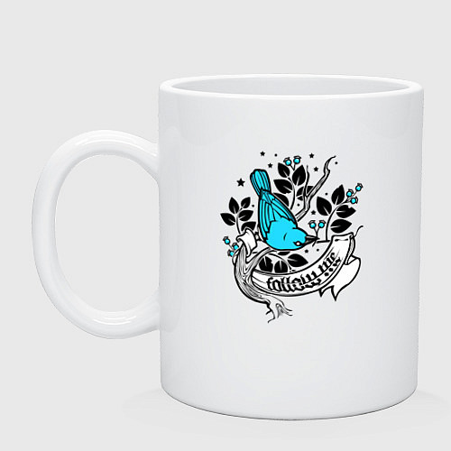 Кружка Птица и ягоды - follow me / Белый – фото 1