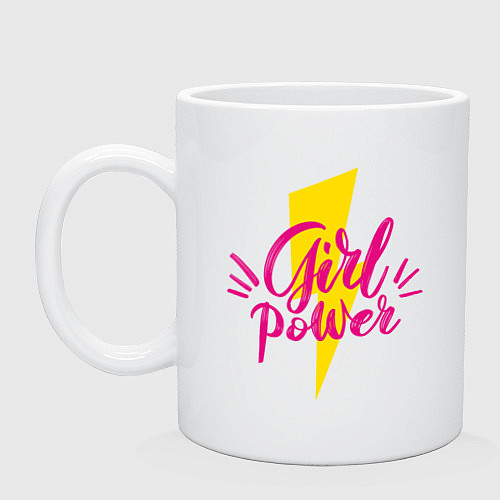 Кружка Молния - girl power / Белый – фото 1