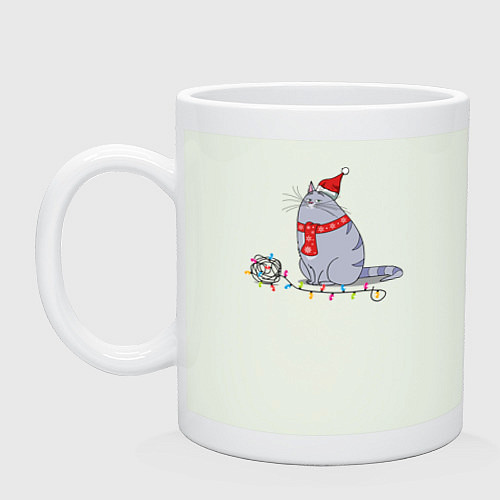 Кружка Кошка Хлоя новогодняя / Фосфор – фото 1