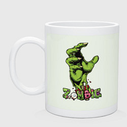 Кружка керамическая Zombie green hand, цвет: фосфор