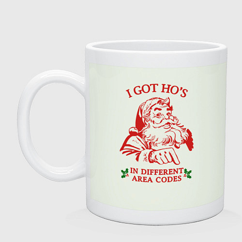 Кружка Дед мороз - I got hos / Фосфор – фото 1