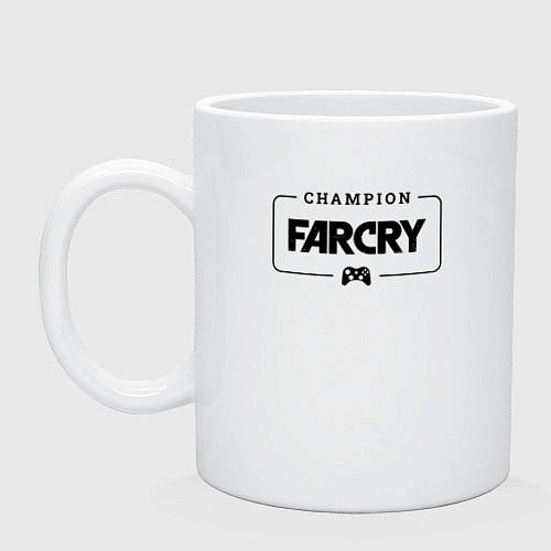 Кружка Far Cry gaming champion: рамка с лого и джойстиком / Белый – фото 1