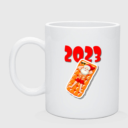Кружка Новогодний дед на чиле / Белый – фото 1