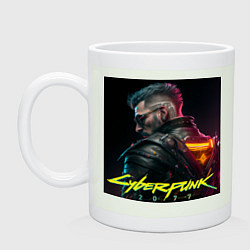Кружка керамическая Киберпанк, Кочевник, цвет: фосфор