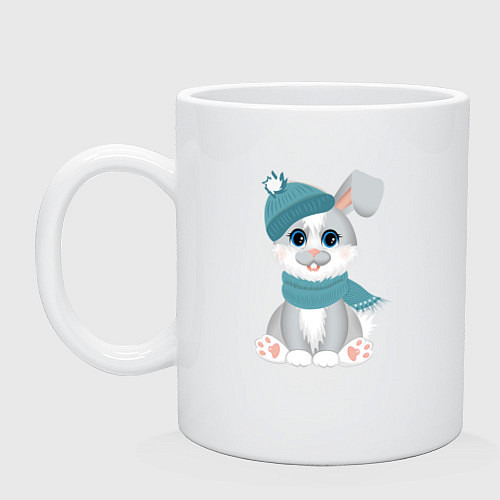Кружка Зайчик в шапке / Белый – фото 1