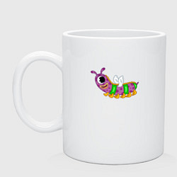 Кружка керамическая Мультяшный монстр, цвет: белый