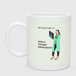 Кружка керамическая Лучший рентгенолог, цвет: фосфор