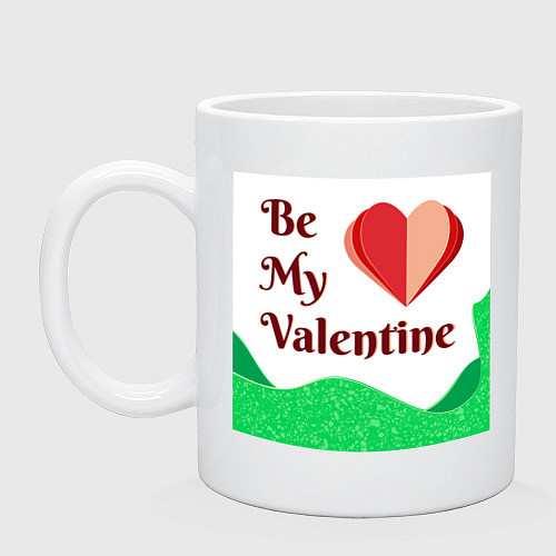 Кружка Романтичная валентинка с сердцем / Белый – фото 1