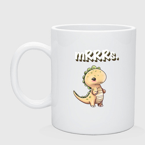 Кружка Миссис милый динозавр / Белый – фото 1