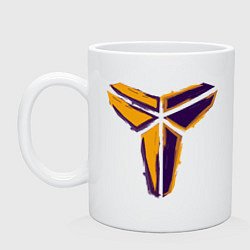 Кружка керамическая Kobe logo, цвет: белый