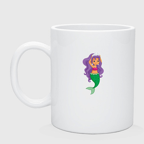 Кружка Русалочка в короне / Белый – фото 1
