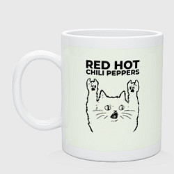 Кружка керамическая Red Hot Chili Peppers - rock cat, цвет: фосфор