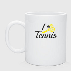 Кружка керамическая Love tennis, цвет: белый