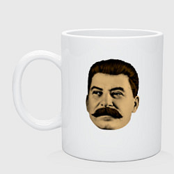 Кружка керамическая Сталин СССР, цвет: белый