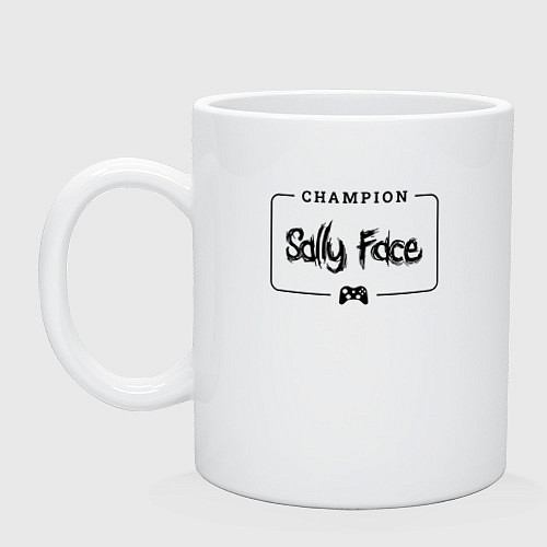 Кружка Sally Face gaming champion: рамка с лого и джойсти / Белый – фото 1