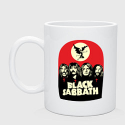 Кружка керамическая Black Sabbath, цвет: белый