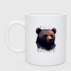 Кружка керамическая Косолапый, цвет: белый