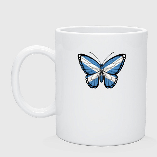 Кружка Шотландия бабочка / Белый – фото 1