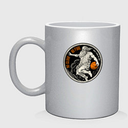 Кружка керамическая Нет крови нет фола, цвет: серебряный