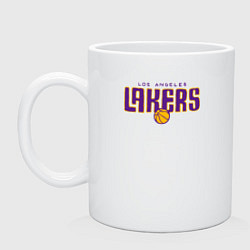 Кружка керамическая Team Lakers, цвет: белый