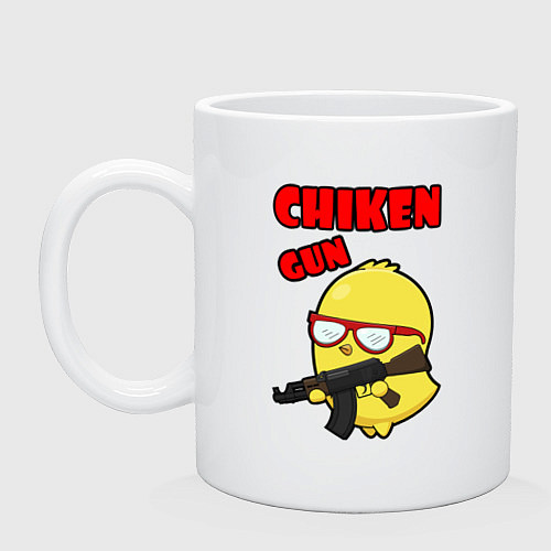 Кружка Chicken machine gun / Белый – фото 1