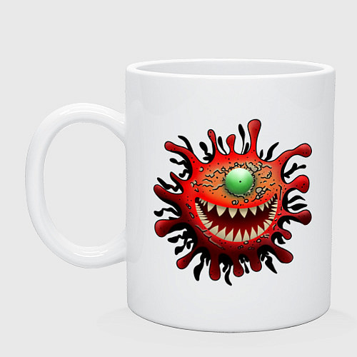 Кружка Веселый вирус красный / Белый – фото 1