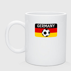 Кружка керамическая Football Germany, цвет: белый