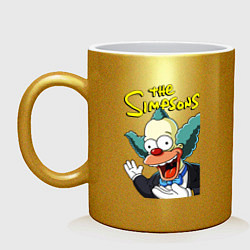 Кружка керамическая Krusty the clown, цвет: золотой