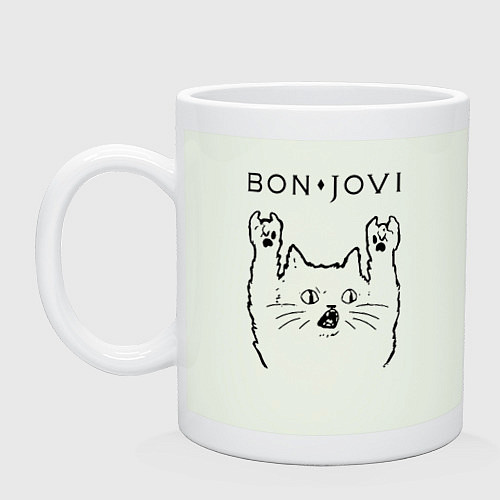 Кружка Bon Jovi - rock cat / Фосфор – фото 1