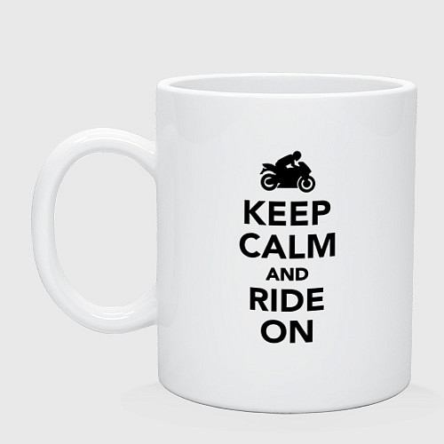 Кружка Keep calm and ride on / Белый – фото 1