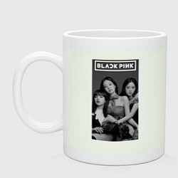 Кружка керамическая Blackpink black and white, цвет: фосфор