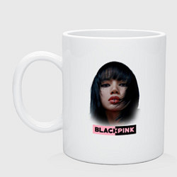 Кружка керамическая Lalisa Blackpink, цвет: белый