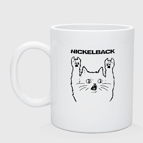 Кружка Nickelback - rock cat / Белый – фото 1