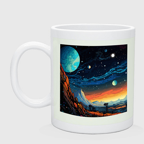 Кружка Космос в стиле комиксов / Фосфор – фото 1