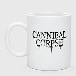 Кружка керамическая Cannibal Corpse лого, цвет: белый
