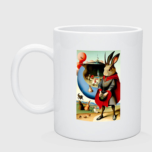 Кружка Кролик Иеронима Босха - нейросеть / Белый – фото 1