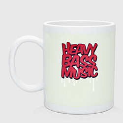 Кружка керамическая Heavy bass music, цвет: фосфор