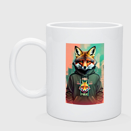 Кружка Dude fox - urban style / Белый – фото 1
