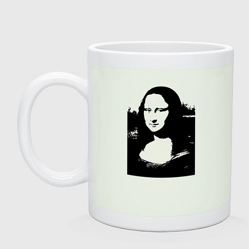 Кружка Mona Lisa in black white / Фосфор – фото 1