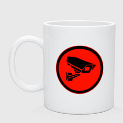 Кружка керамическая Camera Skibidi toilet, цвет: белый