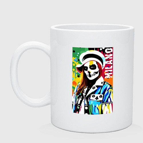 Кружка Skeleton fashionista - Milano - pop art / Белый – фото 1