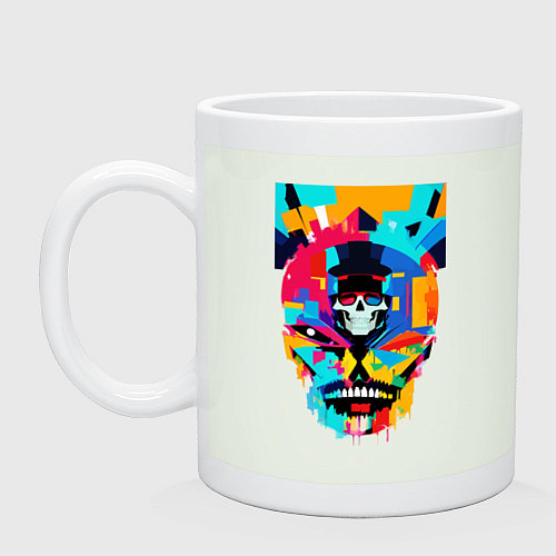 Кружка Funny skull - pop art / Фосфор – фото 1