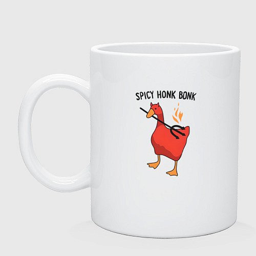 Кружка Spicy honk bonk - Untitled Goose Game / Белый – фото 1