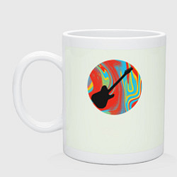 Кружка керамическая Гитара в цвете, цвет: фосфор