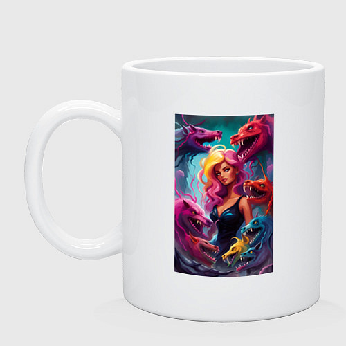 Кружка Ведьма среди оборотней - нейросеть / Белый – фото 1