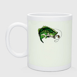 Кружка керамическая Green fish, цвет: фосфор