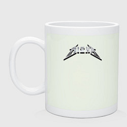 Кружка керамическая Миша в стиле группы Металлика, цвет: фосфор